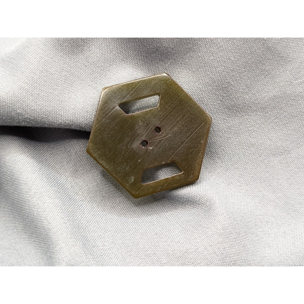 Vintage Green bakelite buckle or button